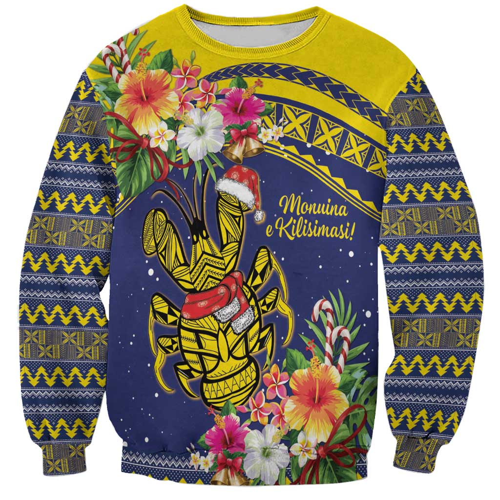 Monuina e Kilisimasi Niue Christmas Sweatshirt Niuean Tribal Pattern LT9 Unisex Gold - Polynesian Pride