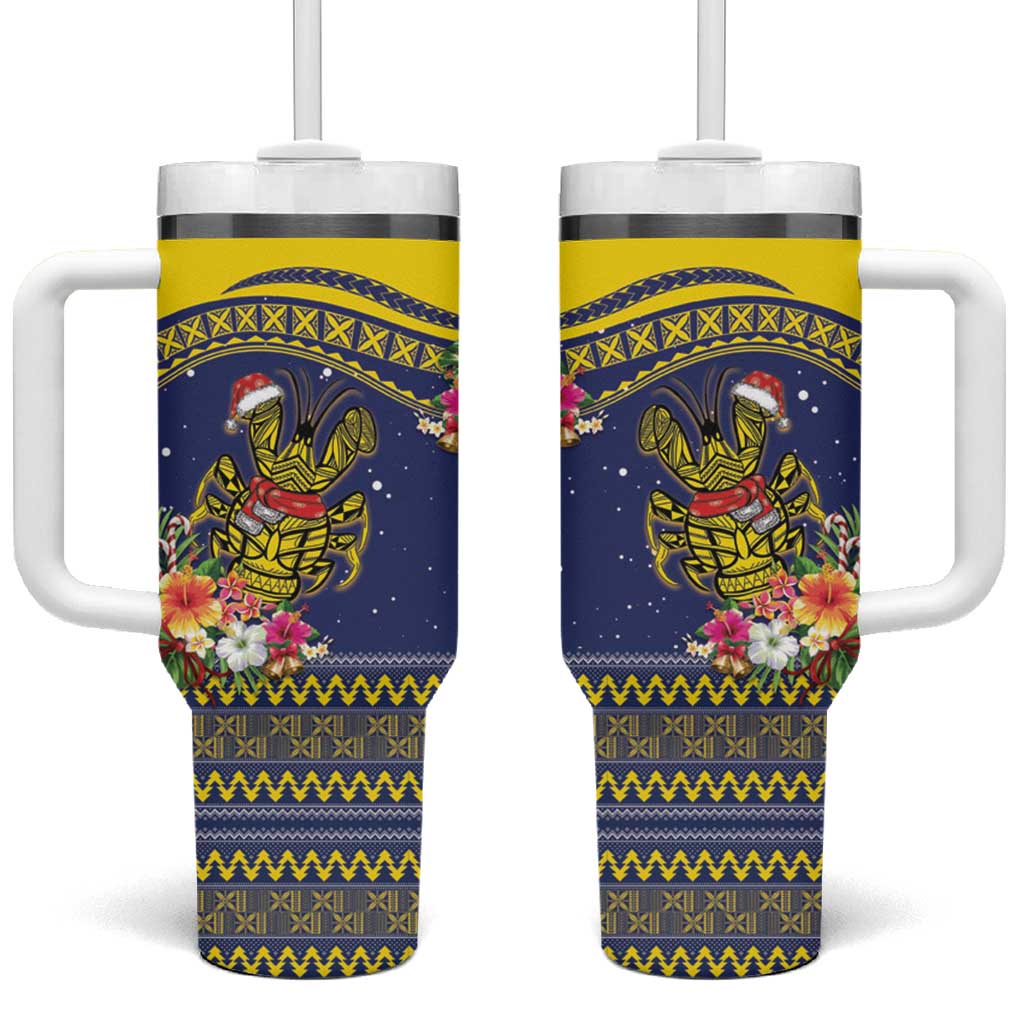 Monuina e Kilisimasi Niue Christmas Tumbler With Handle Niuean Tribal Pattern