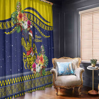 Monuina e Kilisimasi Niue Christmas Window Curtain Niuean Tribal Pattern LT9 - Polynesian Pride