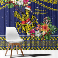 Monuina e Kilisimasi Niue Christmas Window Curtain Niuean Tribal Pattern LT9 - Polynesian Pride