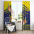 Monuina e Kilisimasi Niue Christmas Window Curtain Niuean Tribal Pattern