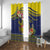 Monuina e Kilisimasi Niue Christmas Window Curtain Niuean Tribal Pattern