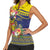 Monuina e Kilisimasi Niue Christmas Women Sleeveless Polo Shirt Niuean Tribal Pattern