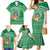 Norfolk Island Pine Tree Christmas Family Matching Mermaid Dress and Hawaiian Shirt Coat of Arm and Polynesian Pattern