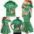 Norfolk Island Pine Tree Christmas Family Matching Mermaid Dress and Hawaiian Shirt Coat of Arm and Polynesian Pattern