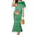 Norfolk Island Pine Tree Christmas Family Matching Mermaid Dress and Hawaiian Shirt Coat of Arm and Polynesian Pattern