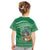 Norfolk Island Pine Tree Christmas Kid T Shirt Coat of Arm and Polynesian Pattern