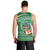 Norfolk Island Pine Tree Christmas Men Tank Top Coat of Arm and Polynesian Pattern