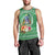 Norfolk Island Pine Tree Christmas Men Tank Top Coat of Arm and Polynesian Pattern