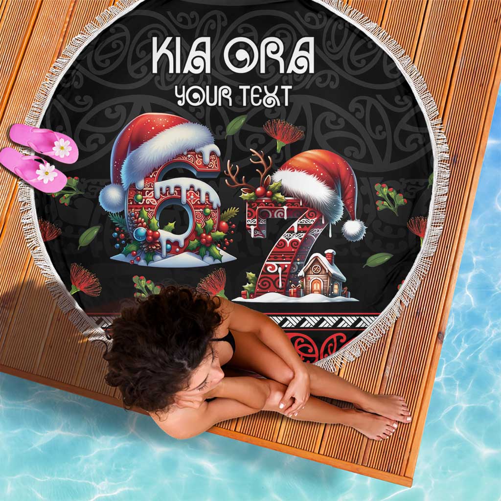 Aotearoa Six Seven Personalized Beach Blanket New Zealand Funny Christmas LT9 - Polynesian Pride