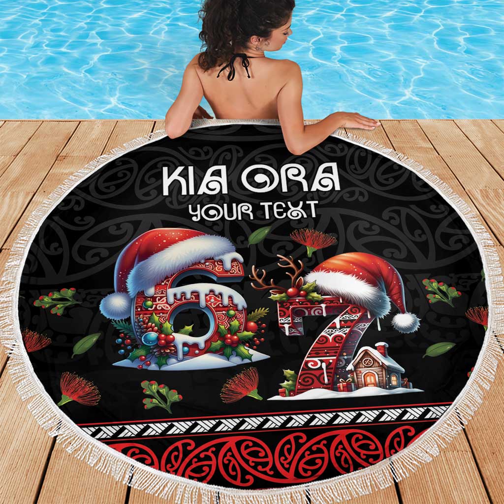 Aotearoa Six Seven Personalized Beach Blanket New Zealand Funny Christmas LT9 - Polynesian Pride