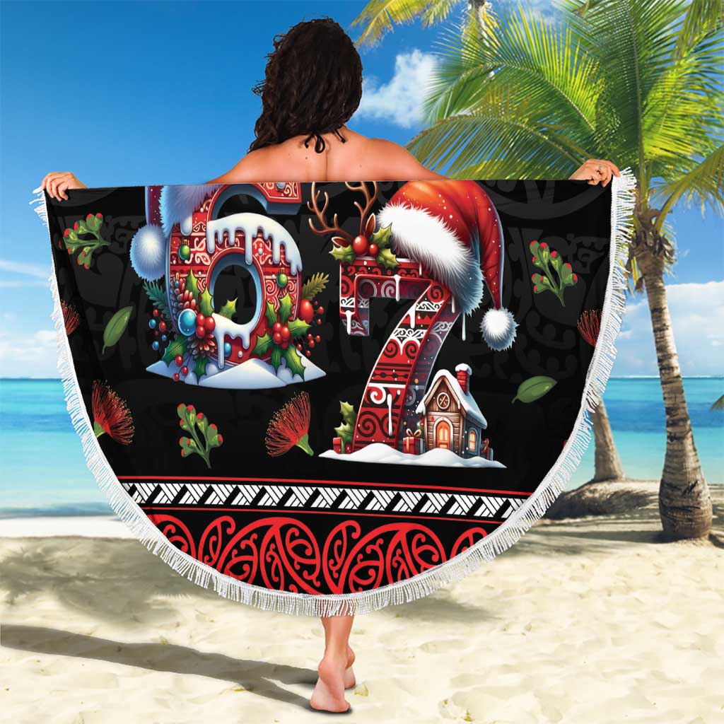 Aotearoa Six Seven Personalized Beach Blanket New Zealand Funny Christmas LT9 - Polynesian Pride
