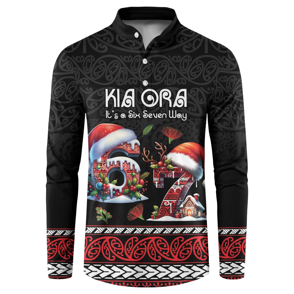 Aotearoa Six Seven Personalized Button Sweatshirt New Zealand Funny Christmas - Polynesian Pride