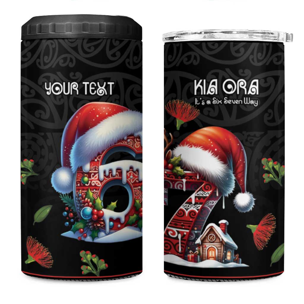Aotearoa Six Seven Personalized 4 in 1 Can Cooler Tumbler New Zealand Funny Christmas - Polynesian Pride