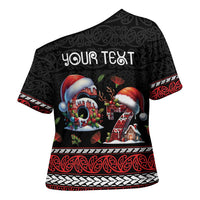 Aotearoa Six Seven Personalized Cross Shoulder Shirt New Zealand Funny Christmas - Polynesian Pride