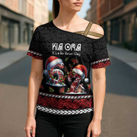 Aotearoa Six Seven Personalized Cross Shoulder Shirt New Zealand Funny Christmas - Polynesian Pride