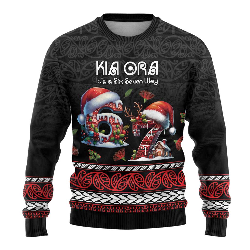 Aotearoa Six Seven Personalized Ugly Christmas Sweater New Zealand Funny Christmas - Polynesian Pride