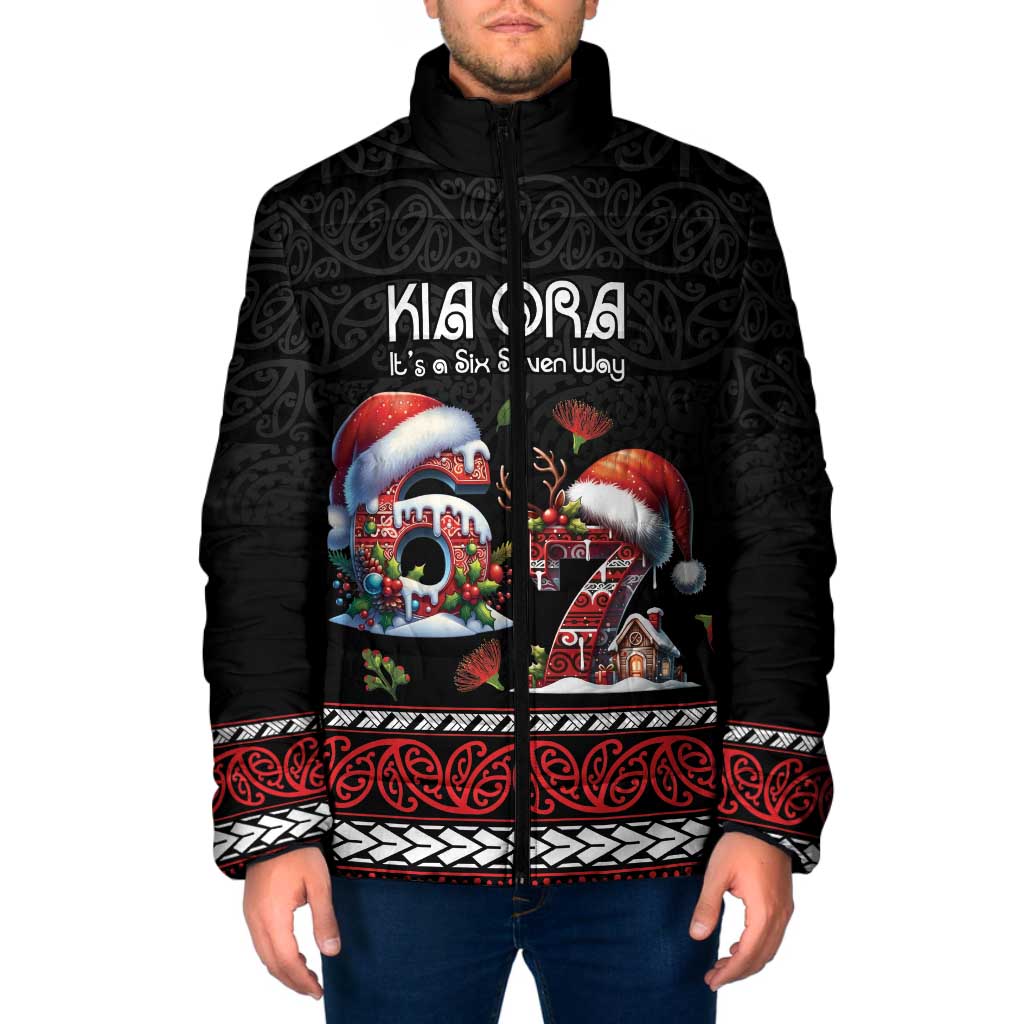 Aotearoa Six Seven Personalized Padded Jacket New Zealand Funny Christmas - Polynesian Pride