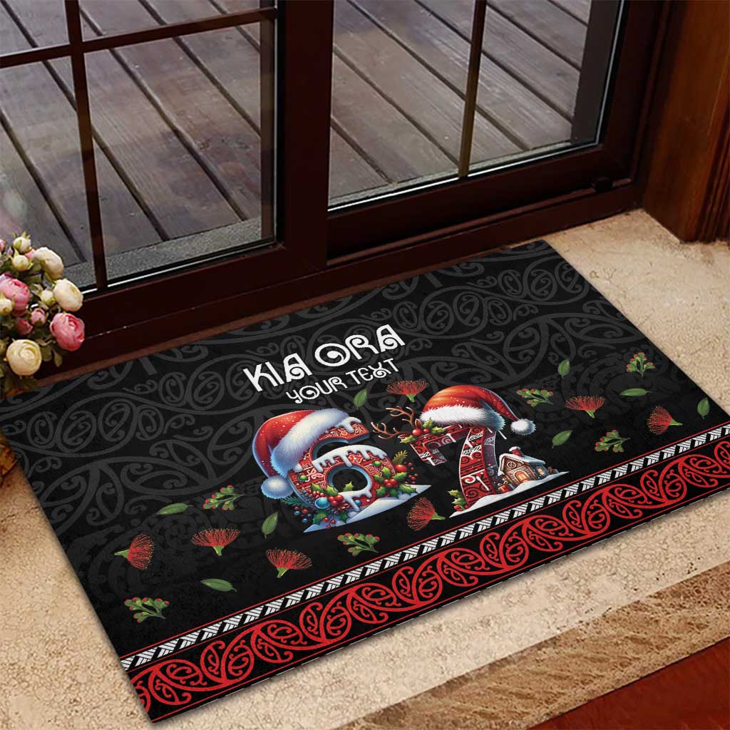 Aotearoa Six Seven Personalized Rubber Doormat New Zealand Funny Christmas - Polynesian Pride