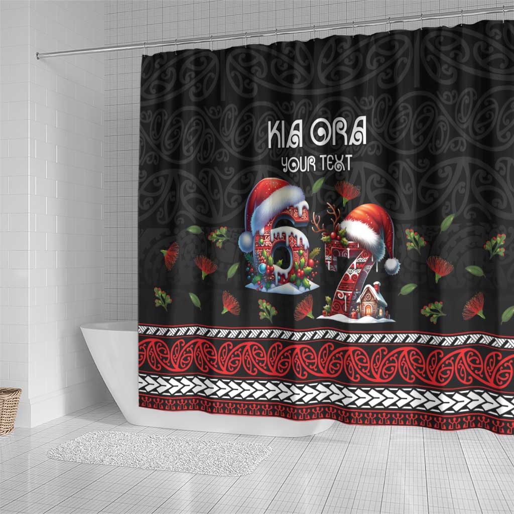 Aotearoa Six Seven Personalized Shower Curtain New Zealand Funny Christmas - Polynesian Pride