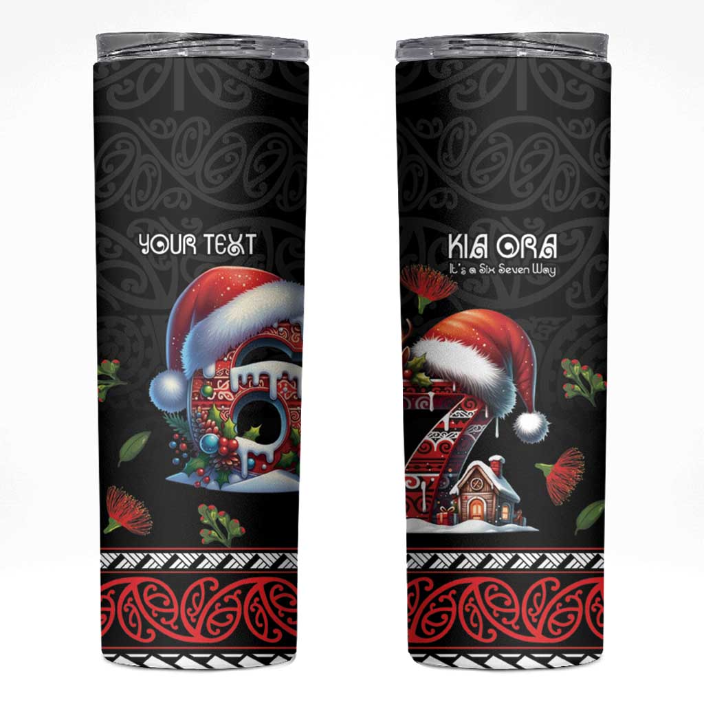 Aotearoa Six Seven Personalized Skinny Tumbler New Zealand Funny Christmas - Polynesian Pride