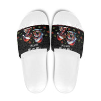 Aotearoa Six Seven Personalized Slide Sandals New Zealand Funny Christmas LT9 Red - Polynesian Pride