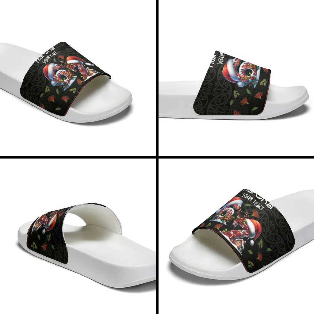 Aotearoa Six Seven Personalized Slide Sandals New Zealand Funny Christmas LT9 - Polynesian Pride
