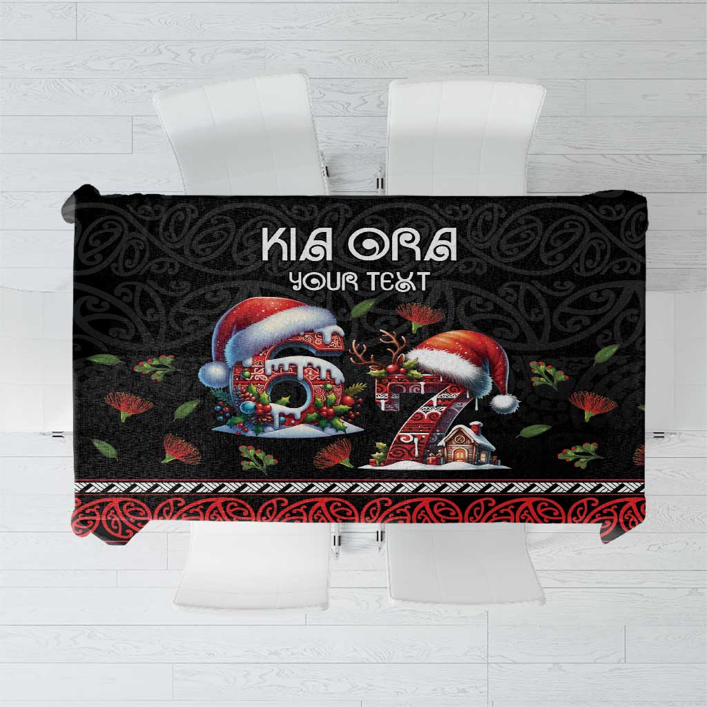 Aotearoa Six Seven Personalized Tablecloth New Zealand Funny Christmas LT9 Red - Polynesian Pride