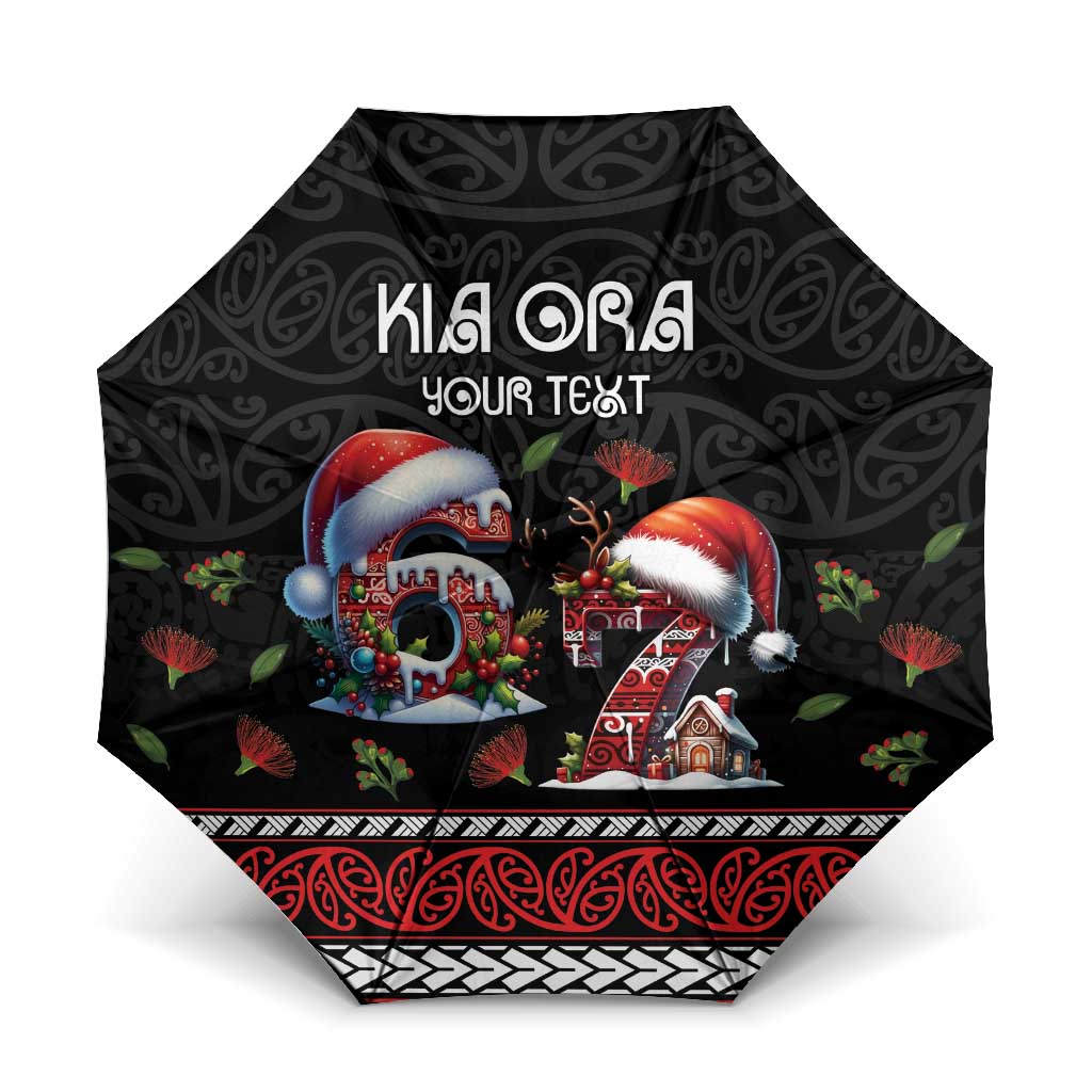 Aotearoa Six Seven Personalized Umbrella New Zealand Funny Christmas - Polynesian Pride