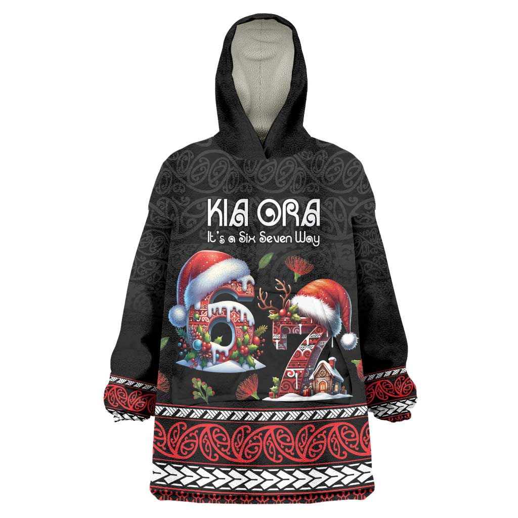 Aotearoa Six Seven Personalized Wearable Blanket Hoodie New Zealand Funny Christmas - Polynesian Pride