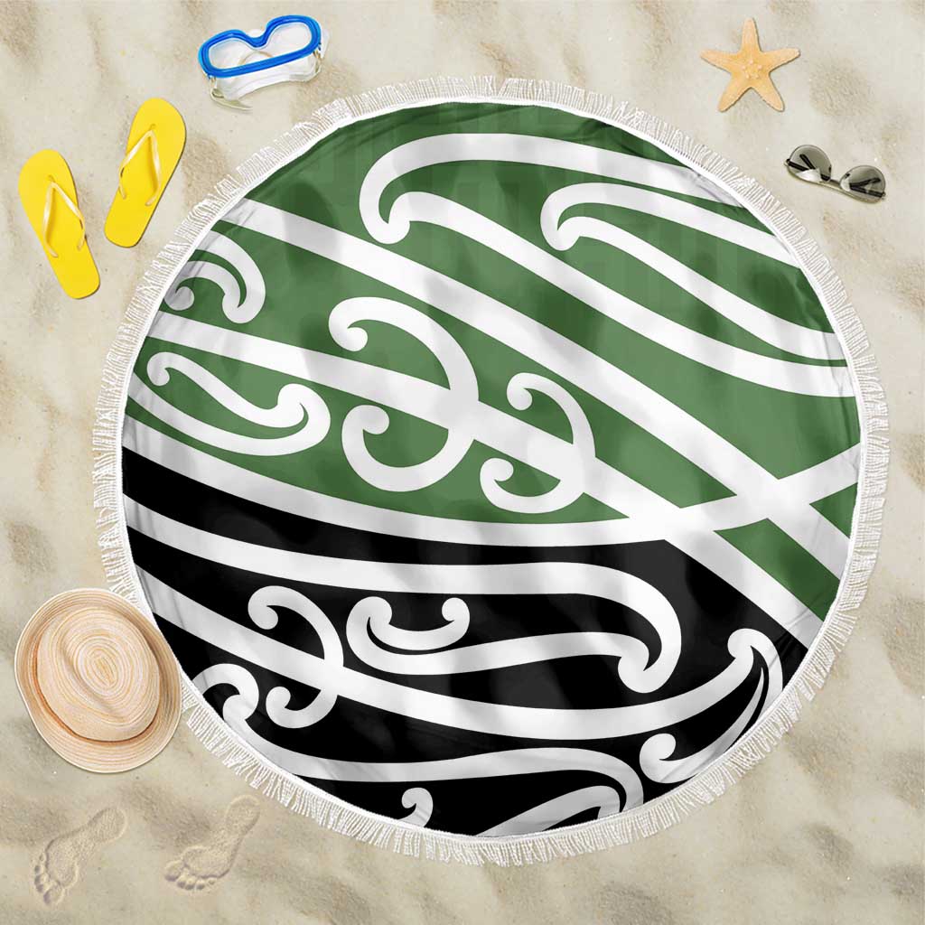 Green Fern New Zealand Kowhai Ngutukak Beach Blanket LT9 One Size 150cm Green - Polynesian Pride