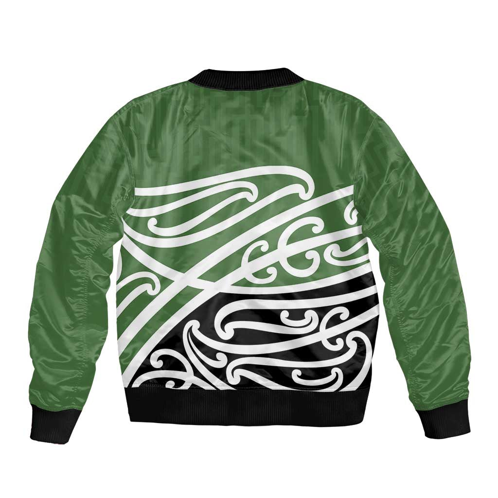 Green Fern New Zealand Kowhai Ngutukak Bomber Jacket - Polynesian Pride