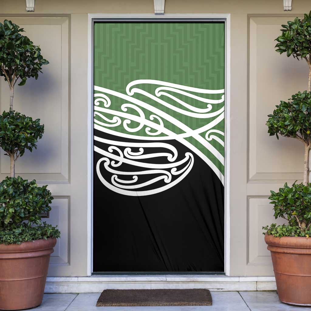 Green Fern New Zealand Kowhai Ngutukak Door Cover - Polynesian Pride