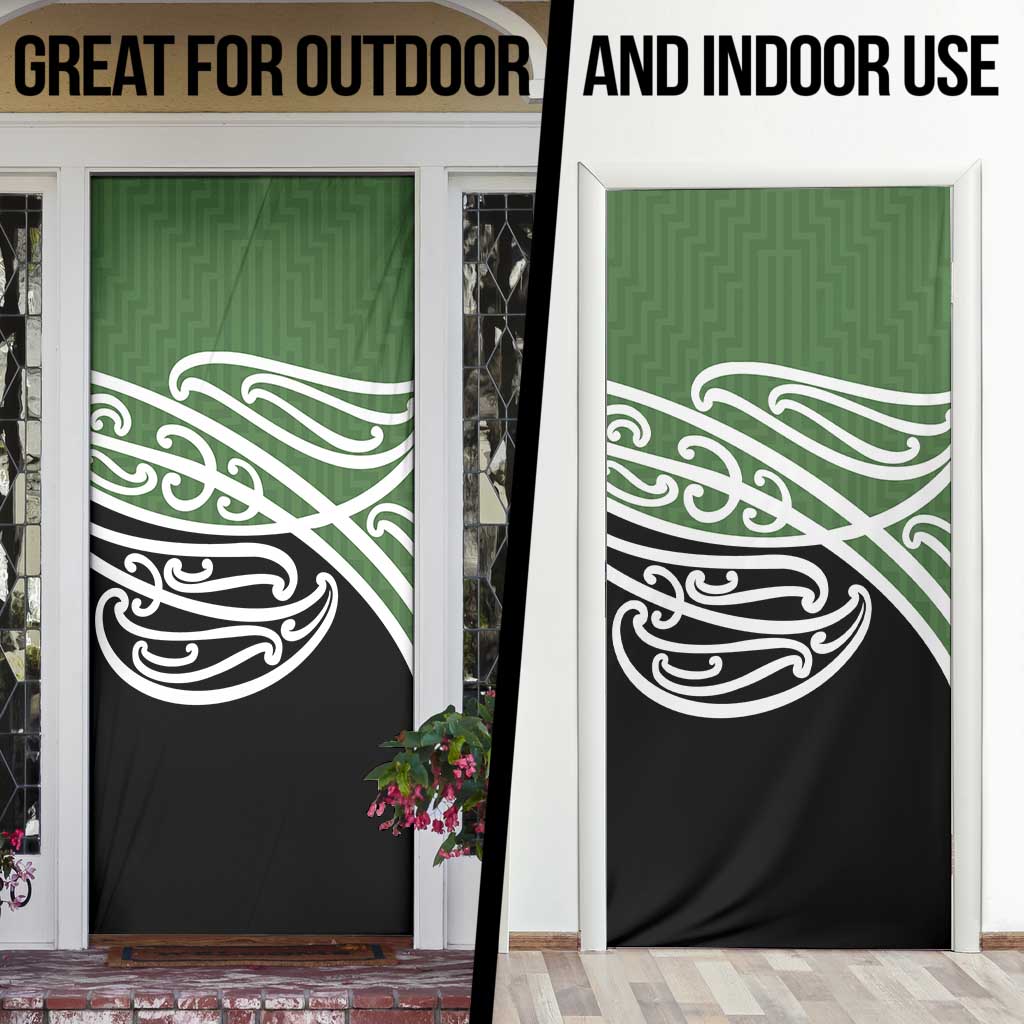 Green Fern New Zealand Kowhai Ngutukak Door Cover - Polynesian Pride
