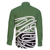 Green Fern New Zealand Kowhai Ngutukak Family Matching Mermaid Dress and Hawaiian Shirt - Polynesian Pride