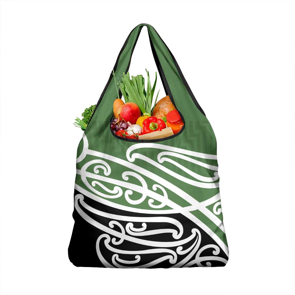 Green Fern New Zealand Kowhai Ngutukak Grocery Bag LT9 1-pack One Size Green - Polynesian Pride