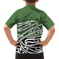 Green Fern New Zealand Kowhai Ngutukak Kid Hawaiian Shirt - Polynesian Pride