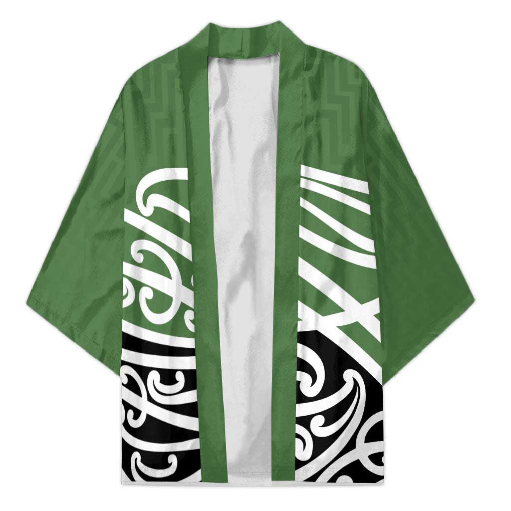 Green Fern New Zealand Kowhai Ngutukak Kimono - Polynesian Pride