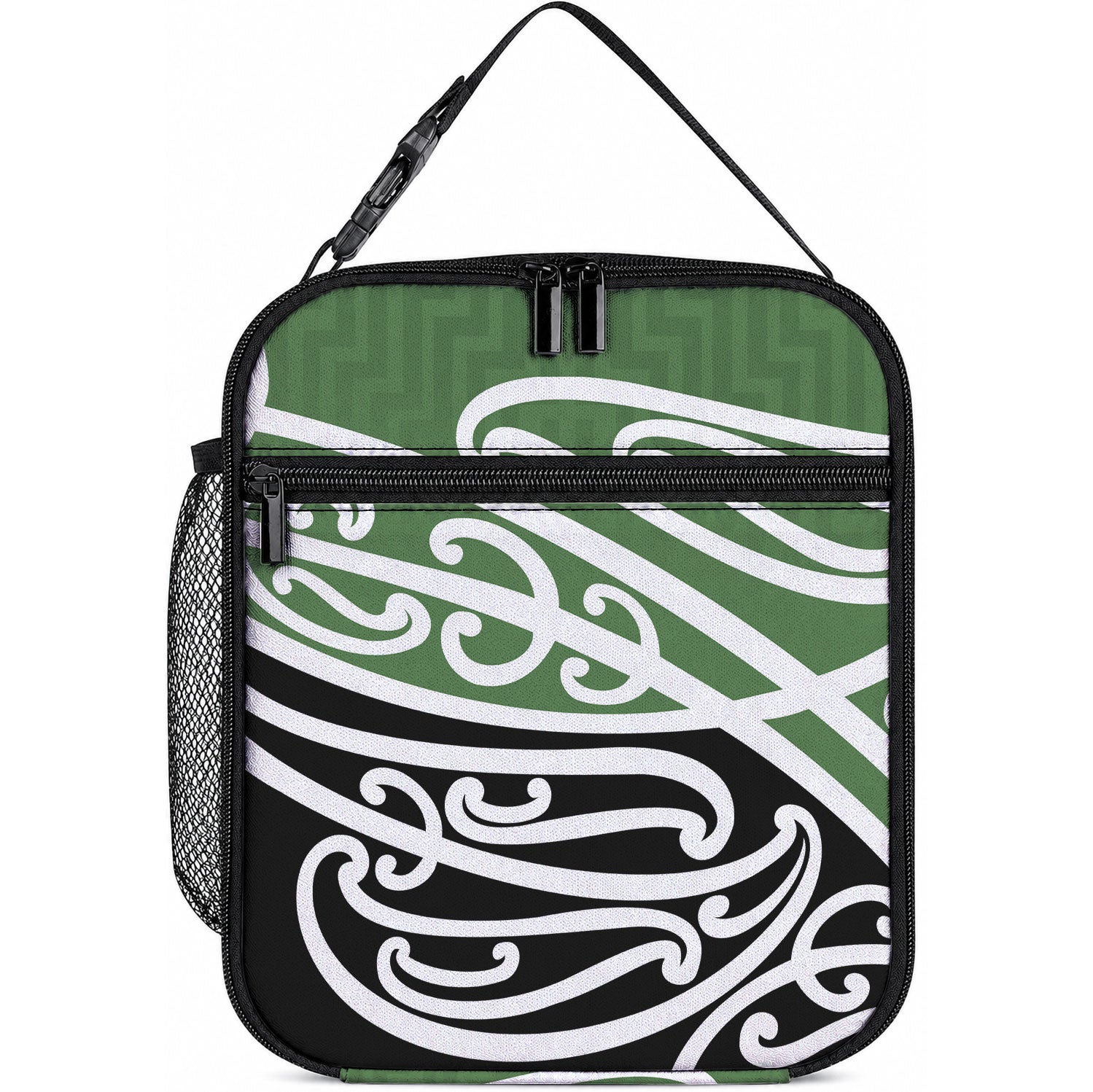 Green Fern New Zealand Kowhai Ngutukaka Lunch Bag LT9 10.2 × 8.3 × 4.3 inch Green - Polynesian Pride