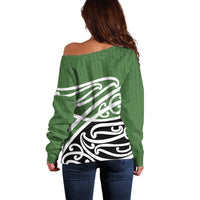 Green Fern New Zealand Kowhai Ngutukak Off Shoulder Sweater - Polynesian Pride