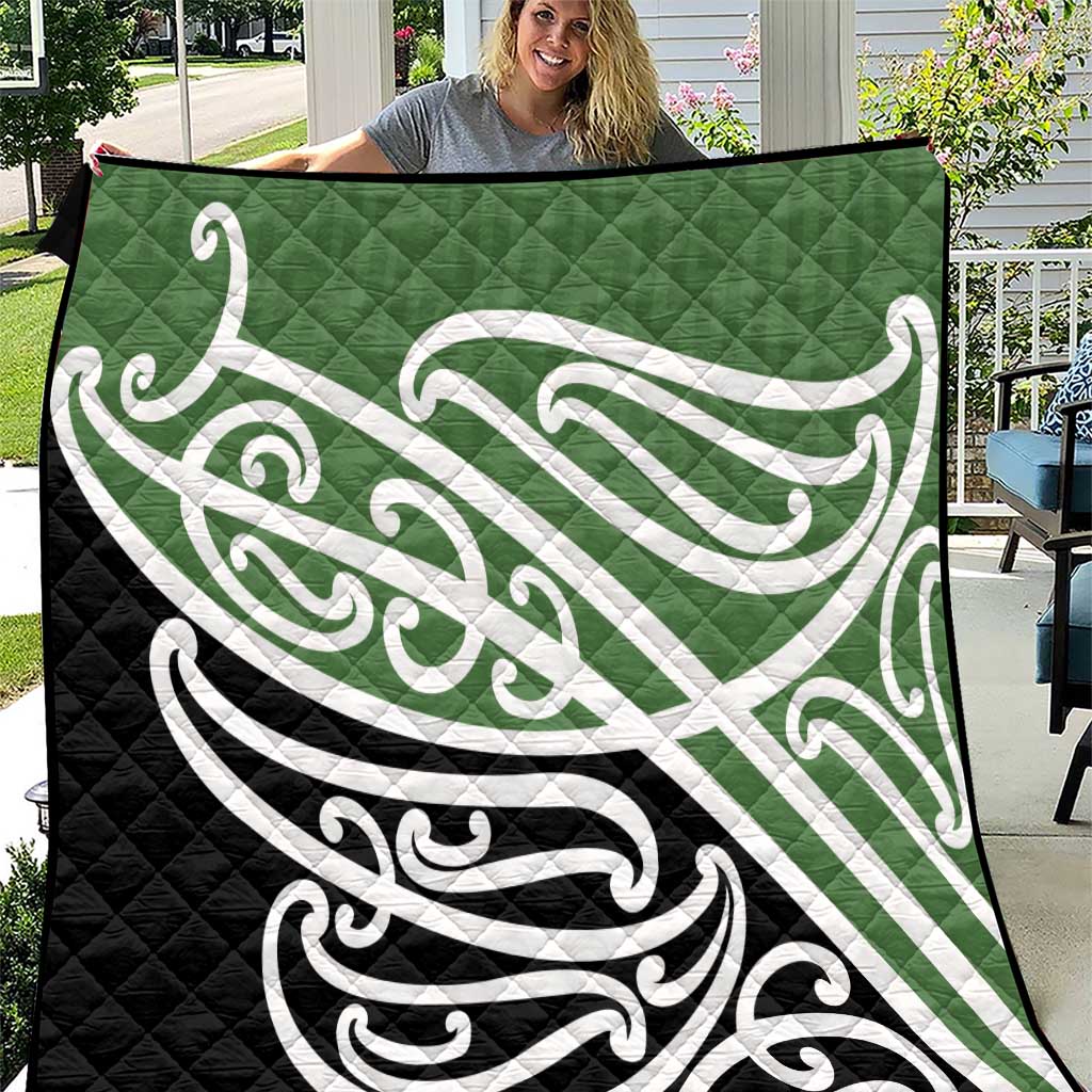 Green Fern New Zealand Kowhai Ngutukak Quilt - Polynesian Pride