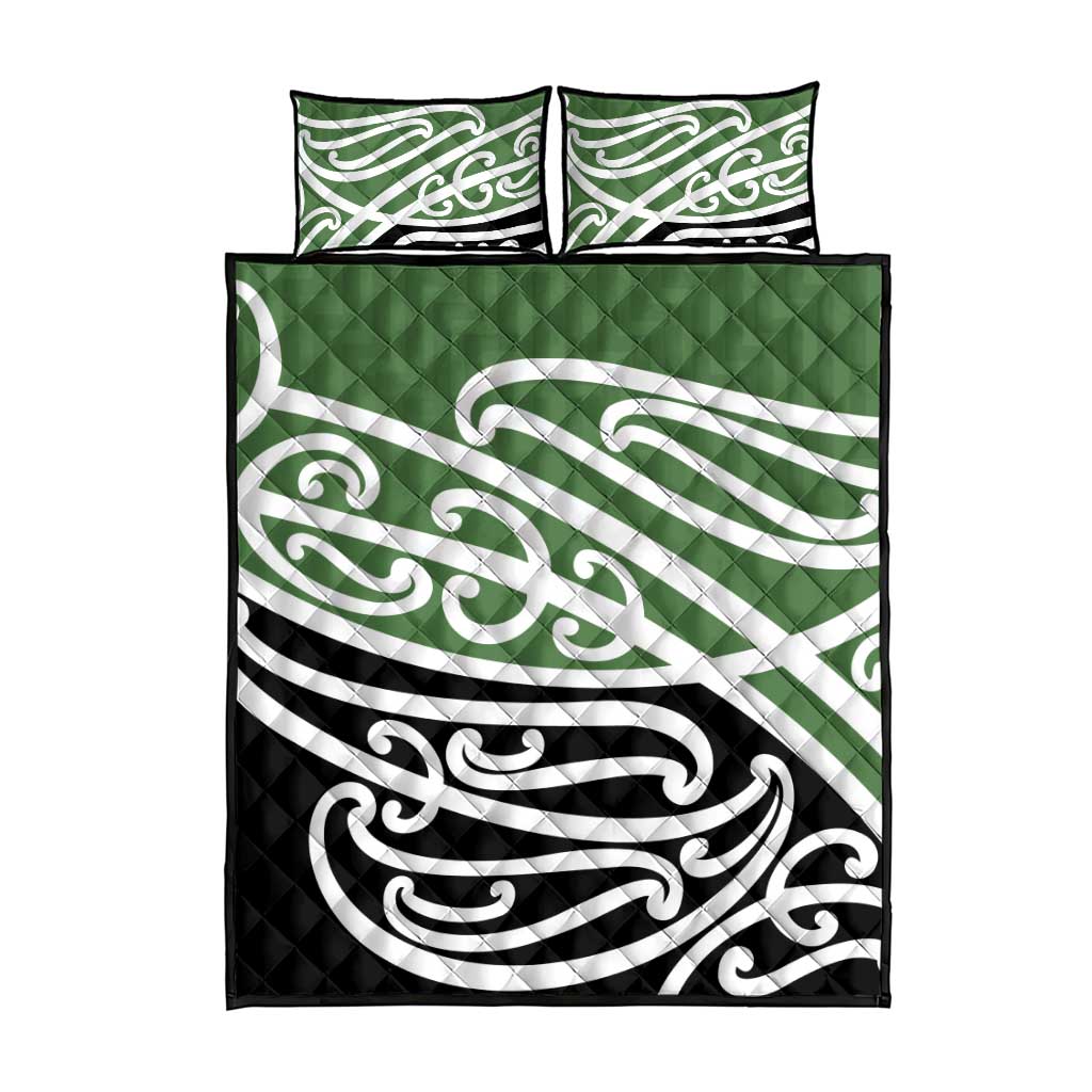 Green Fern New Zealand Kowhai Ngutukak Quilt Bed Set - Polynesian Pride