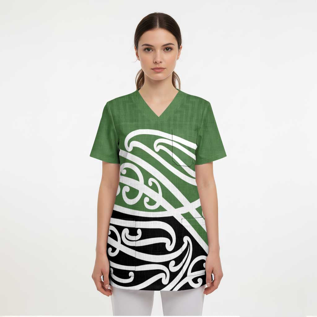 Green Fern New Zealand Kowhai Ngutukak Scrub Top LT9 - Polynesian Pride