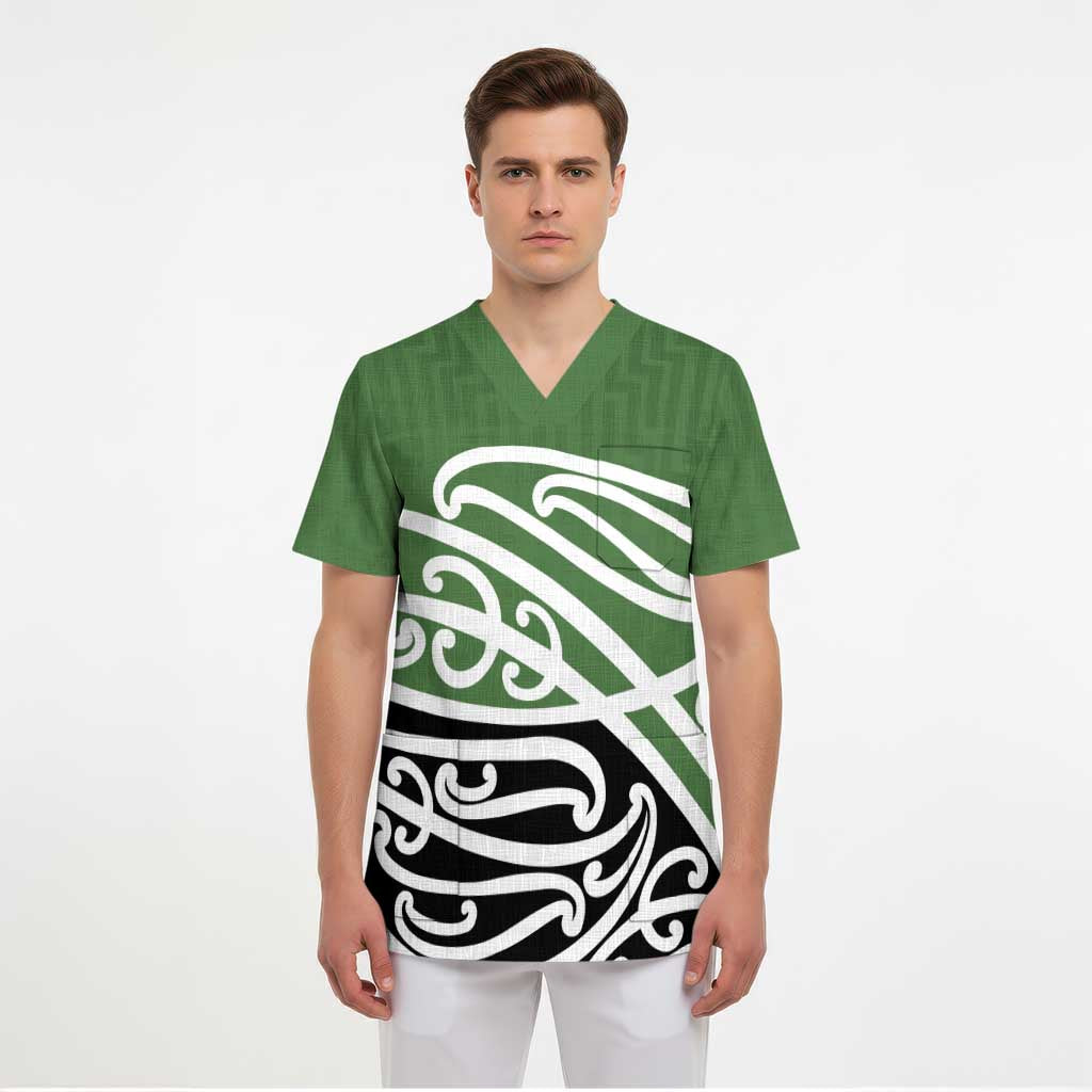 Green Fern New Zealand Kowhai Ngutukak Scrub Top LT9 - Polynesian Pride
