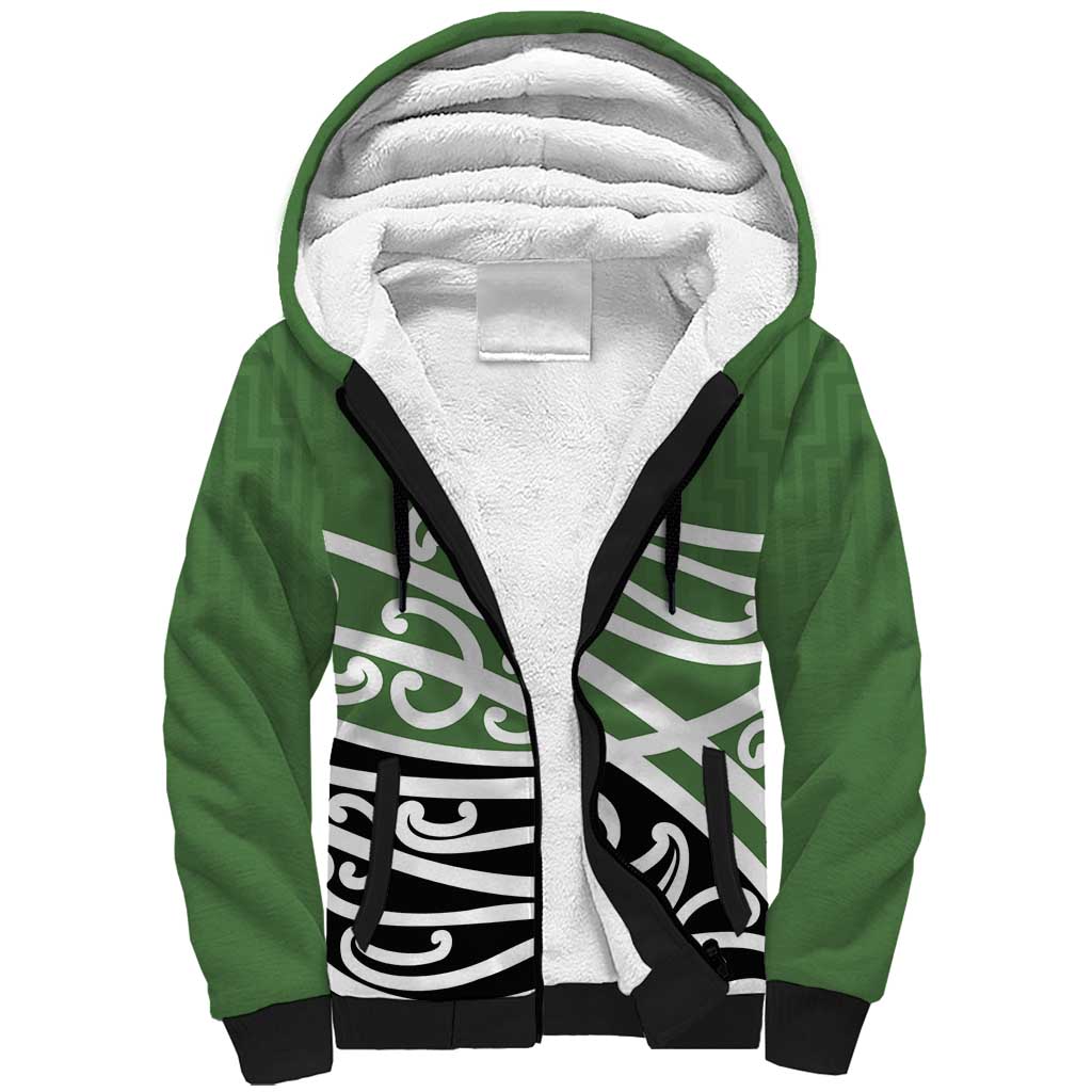 Green Fern New Zealand Kowhai Ngutukak Sherpa Hoodie - Polynesian Pride