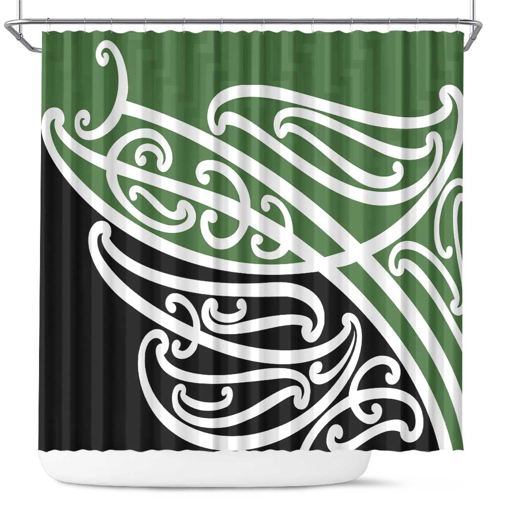 Green Fern New Zealand Kowhai Ngutukak Shower Curtain - Polynesian Pride