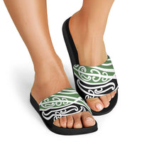 Green Fern New Zealand Kowhai Ngutukak Slide Sandals LT9 - Polynesian Pride