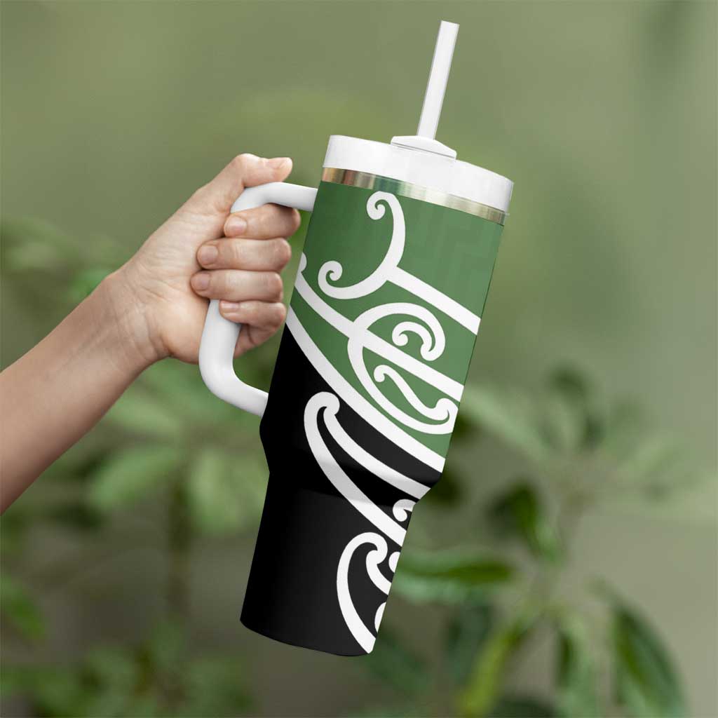 Green Fern New Zealand Kowhai Ngutukak Tumbler With Handle - Polynesian Pride