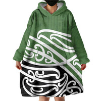 Green Fern New Zealand Kowhai Ngutukak Wearable Blanket Hoodie - Polynesian Pride