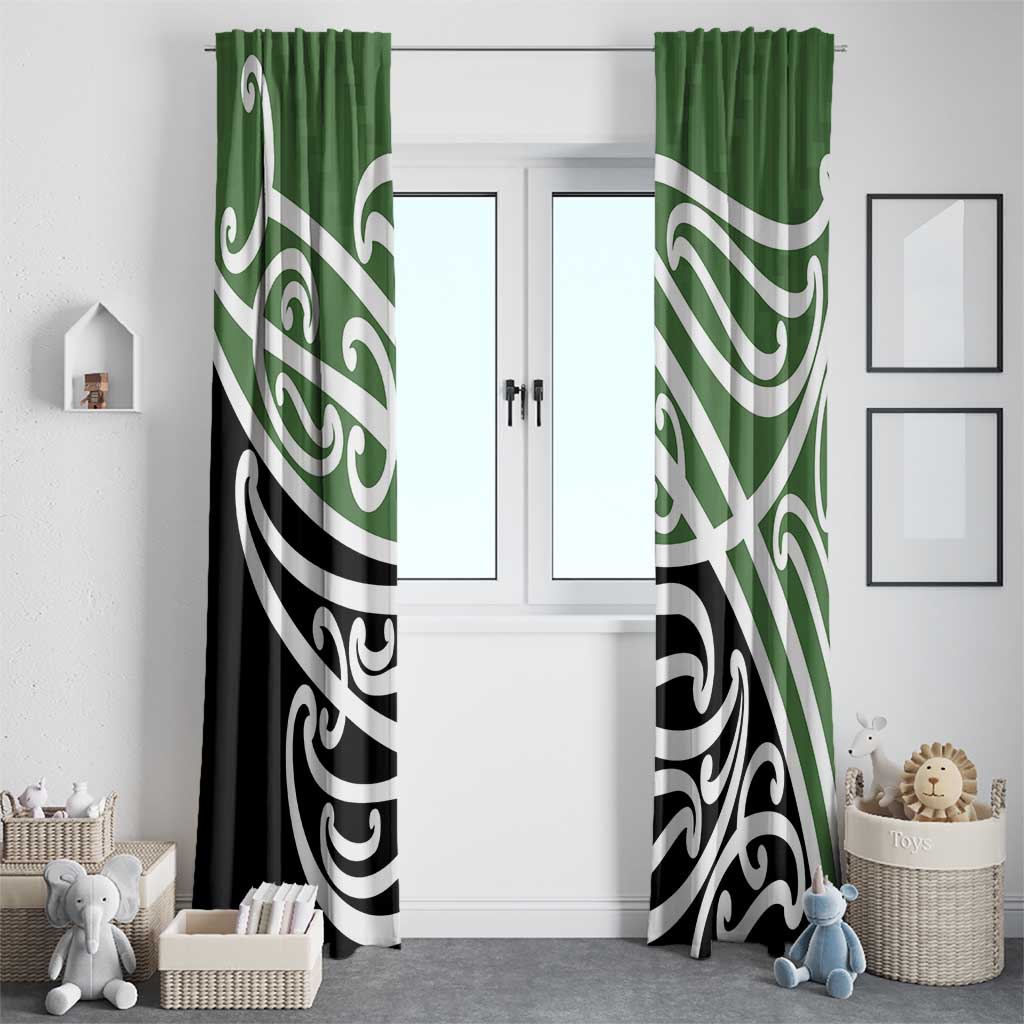 Green Fern New Zealand Kowhai Ngutukak Window Curtain - Polynesian Pride